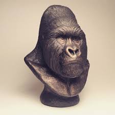 Mountain Gorilla Silverback Bust Sculpture Statue - Etsy Sweden