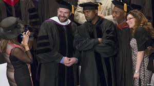 Image result for pictures of kanye doctorate degree