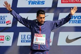 Bashir abdi of belgium, silver, morhad amdouni of france, gold, and yemaneberhan crippa of italy, bronze, pose with their medals for the men's 10.000. Morhad Amdouni Pictures Photos Images Zimbio