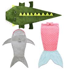 Inc 1, 2, 1, 2, 2, 2. Kids Sleeping Bags Cartoon Shark Mermaid Tail Blanket For Anti Kick Super Soft Sleeping Flannel Blankets Child Sleeping Bags Sleeping Bags Aliexpress
