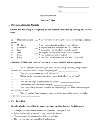 A doctor finds out the hard way that there's more to medicine than skill in the operating theater in this emotional drama. Movie Worksheet Freaky Friday