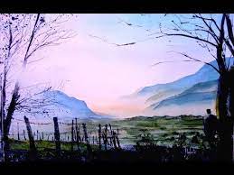 Quick Transparent Watercolor Negative Painting Flower Sketch Youtube Landscape Sketch Watercolor Landscape Paintings Landscape Paintings