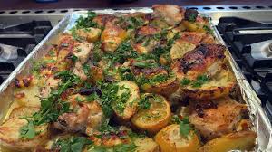 Add the couscous to the pan and stir until well coated in the spiced leek oil. Greek Sheet Pan Chicken With Feta And Pepperoncini Recipe Rach Cooks At Home Rachael Ray Show