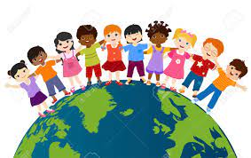 Germany, ghana, india, japan, peru, and usa. Earth Globe With Group Of Multiethnic And Diverse Children Standing Royalty Free Cliparts Vectors And Stock Illustration Image 137830355