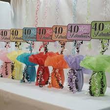 40 Birthday Party 40th Birthday Decoration Ideas For Him 40 And Fabulous 40th Birthday Decorations Available In 9 Etsy 40th Birthday Decorations 40th Birthday Party Centerpieces Birthday Party Centerpieces