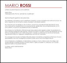 Esempio Lettera Di Presentazione Direttore Livecareer