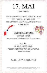 Roy arild annet, gruppe, annet, rover, annet, småspeider, annet, tropp 12. 17 Mai Program Jostedal Luster Kommune