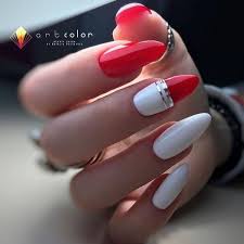 Follow this video for step by step instructions. Manicure Nail Design In 2020 Red And White Nails Red Acrylic Nails Manicure Nail Designs