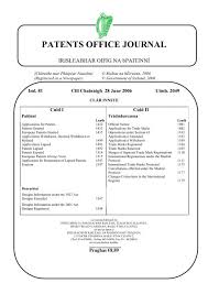 patents office journal irish patents office