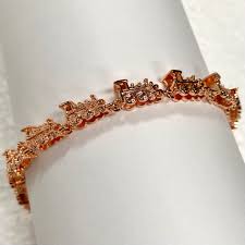 Rose Gold Train Tennis Bracelet – The Taj Company