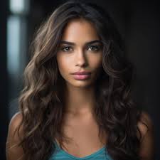 Trying to give her dark green eyes… Edited to add prompt, nothing special  really: “8k head shot photo of a beautiful mixed race woman with brown  skin, hazel green eyes with aqua