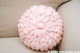 Felted merino wool pillow,round pillow,hand knit wool pillow, super chunky knit, merino wool pillow. Sew Can Do Easy Project Love Hand Knit Round Pouf Pillow