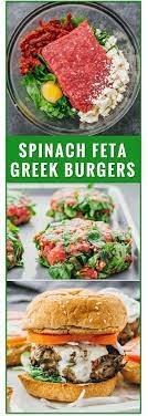 How to make chicken stuffed with spinach and feta? 41 Delicious Hamburger Recipes You Are Sure To Try Again And Again Greek Burger Healthy Recipes Food