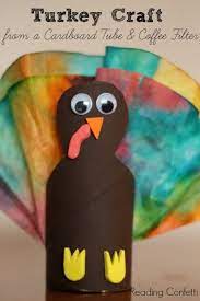 Thanksgiving Turkey Craft Kids Can Make From A Cardboard Tube And Coffee Filter Thanksgiving Turkey Craft Turkey Crafts Kids Easy Thanksgiving Crafts