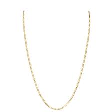 Men women real 14k yellow gold necklace flat gucci mariner chain 2.5mm 24 inch. 24 Inch Mens 14k Yellow Gold Curb Chain Shane Co
