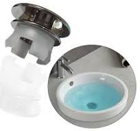 Amazon.com: Paquete de 4 tapas de desbordamiento para lavabo, cubierta de  desbordamiento para fregadero, cubierta de agujero redondo sólido de ...