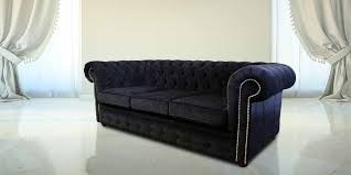 Velvet chesterfield sofas offer you not only ultimate durability but also extra softness and cosiness. Bexley 3 Seater Black Velvet Fabric Chesterfield Sofa Offer Designersofas4u