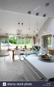 pendant lighting above island unit in