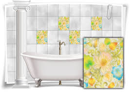 Deshalb verwenden wir für unsere fliesenaufkleber sehr hochwertige materialien und produzieren ausschließlich in deutschland. Fliesen Aufkleber Fliesen Bild Kachel Blumen Abstrakt Gemalde Bad Wc Deko Kuche Medianlux Shop