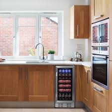 It's large temperature range, internal led lights, and compressor cooling system provide anything you might want in a beverage center. Newair 15 Built In 96 Can Beverage Fridge In Stainless Steel Newair