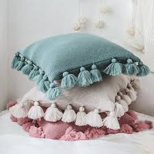 Ucuz 45x45 Cm Ev Tekstili Yumusak Orme Cember Yastik Fener Top Yastik Kilifi Ev Duz Renk Yumusak Orme Orgu Yastik Satin Kalite Kirlent Yastik Kilifi Yastiklar