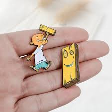 Eddy may not be the brains of the trio, but he's the idea guy, always scheming and dragging his buddies along. Cartoon Character Brooch Ed Edd N Eddy Johnny Brooch Collar Ename Pin Gift Wish