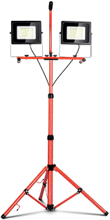 Amazon Com Led Work Light 10000 Lumen 5000k Led Work Light With Stand Dual Head Work Light Adjustable Metal Telescoping Tripod Stand Work Lights Ip65 Waterproof Kitchen Dining