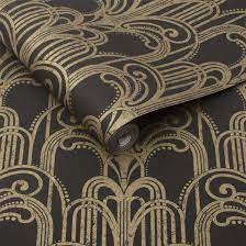 Art Deco Black And Gold Wallpaper Graham Brown Uk Gold Wallpaper Modern Art Deco Art Deco Wallpaper