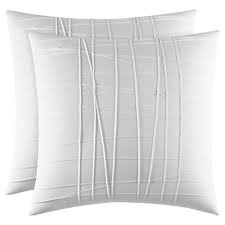 Kevin textile new 2 tone star faux linen pillowcase decorative. Variegated Pleats 2 Piece Euro Sham Set Euro White City Scene Target