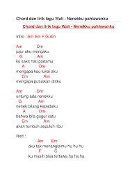 G am pantang mundur nasehatiku. Chord Dan Lirik Lagu Wali Nenekku Pahlawanku By Chord Zila Issuu