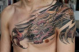 Cool black ink dragon tattoo design for forearm. 80 Modish Dragon Tattoos On Chest