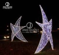 [Hot Item] 2D Floating Star Model LED Lights Street Ornaments Motif Lights  Large Scale Festival Christmas Decorations
