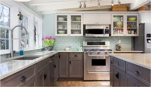 transitional two tone kitchen