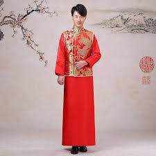 Robe Orientale Traditional Chinese Wedding Dress Men Cheongsam Long Satin Groom Traditions Costume Tang Dynasty Clothing Vintage In Cheongsams From Novelty Sp