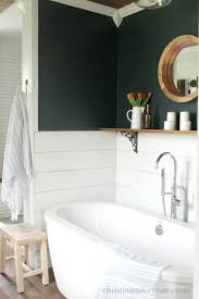 Farmhouse Bathroom Paint Colors Benjamin Moore Salamander And White Cotton Green Bathroom Bathroom Makeover Farmhouse Bathroom