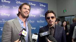 And evans talk about playing iron man and captain america in the avengers. Robert Downey Jr Chris Hemsworth Talk The Avengers At Disney D23 Expo Youtube