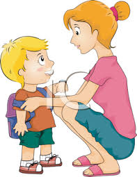 Happy Birthday Flowers Clipart For Her Royalty Free Clipart Image Of A Mother Helping Her Son Get Ready For School Child Development Stages Child Development Activities Child Development Milestones