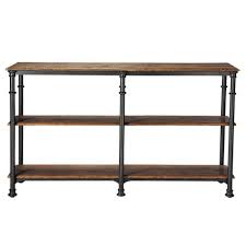 Recycled Solid Mango Wood And Metal Console Table In Black W 160cm Fontainebleau Table Maison Du Monde Mobilier De Salon Console