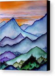 The Misty Mountains Canvas Print Canvas Art By Brenda Owen Painting Art Prints Mountain Paintings
