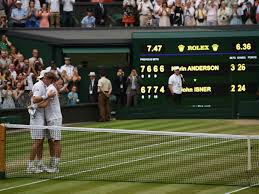 John isner might go down in history as the guy who won the longest tennis match ever when he beat nicolas mahut this might make them ask the question: Drittlangstes Tennis Match Der Geschichte Anderson Erreicht Wimbledon Finale Tennis Magazin