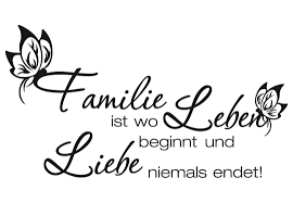 Wandtttoo Familie Ist Wo Leben Beginnt Wall Art De Zitat Familie Tattoo Spruche Familie Familie Ist