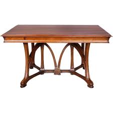 Leon Benouville Art Nouveau Walnut Dining Table France Circa 1890 Art Nouveau Furniture Art Nouveau Antiques Art Furniture