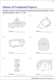 Also, find the perimeter of the shaded region. Volume Of Composite Figures Worksheets
