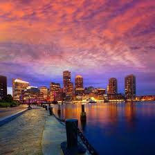 Increase the entertainment of your city. Boston Sunset Skyline From Fan Pier In Massachusetts Usa Photographic Print Holbox Allposters Com