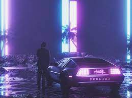 Technicolor Synthwave Art Dystopian Art Synthwave