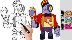 How To Draw Popcorn Rico From Brawl Stars Cute Easy Drawings Best Br Star Coloring Pages How To Draw Popcorn Cute Easy Drawings