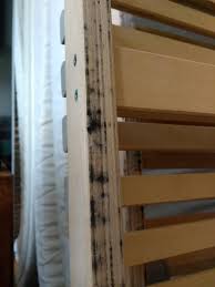 Wenn sie diese flecken nicht entfernen, droht schimmel. Schwarze Flecken Am Lattenrost Schimmel Mobel Bett Holz