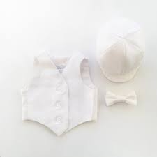 White Baby Linen Vest Baby Linen Outfits Baptism Outfit Boy Etsy