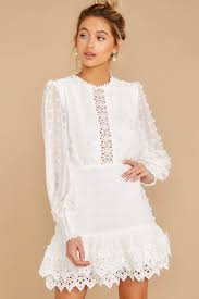 Stunning White Lace Dress Short Long Sleeve Dress Dress 54 00 Red Dress White Lace Dress Short Lace White Dress Short Lace Dress