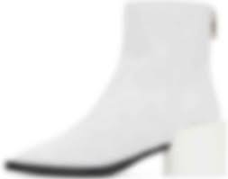 Mm6 chose to use the color white for this particular capsule as it symbolizes unity and allows details to exist over time. White Suede Square Toe Ankle Boots By Mm6 Maison Margiela On Sale